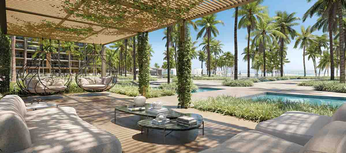 Perspectiva ilustrada do pergolado garden. Imagem preliminar, sujeita a alterações